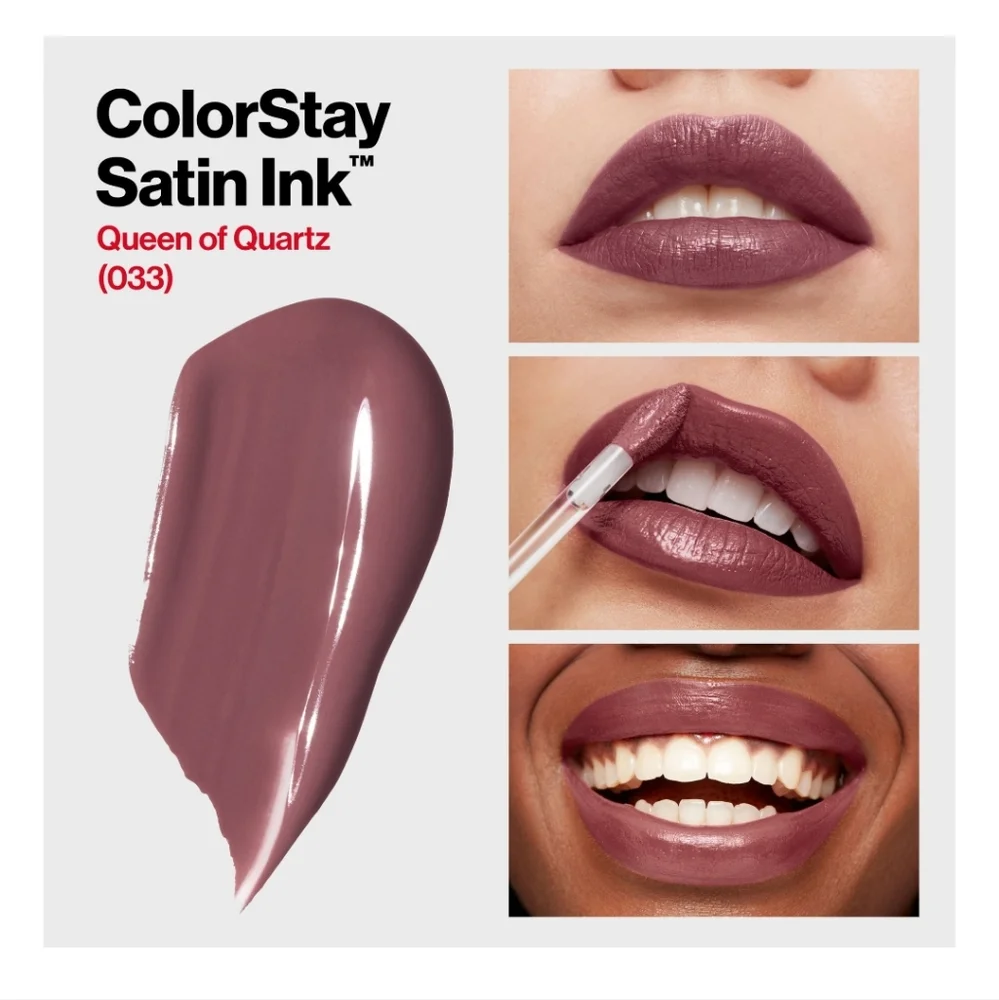 5 x Revlon ColorStay Satin Ink Crown Jewels Lipstick, 033 Queen of Quartz